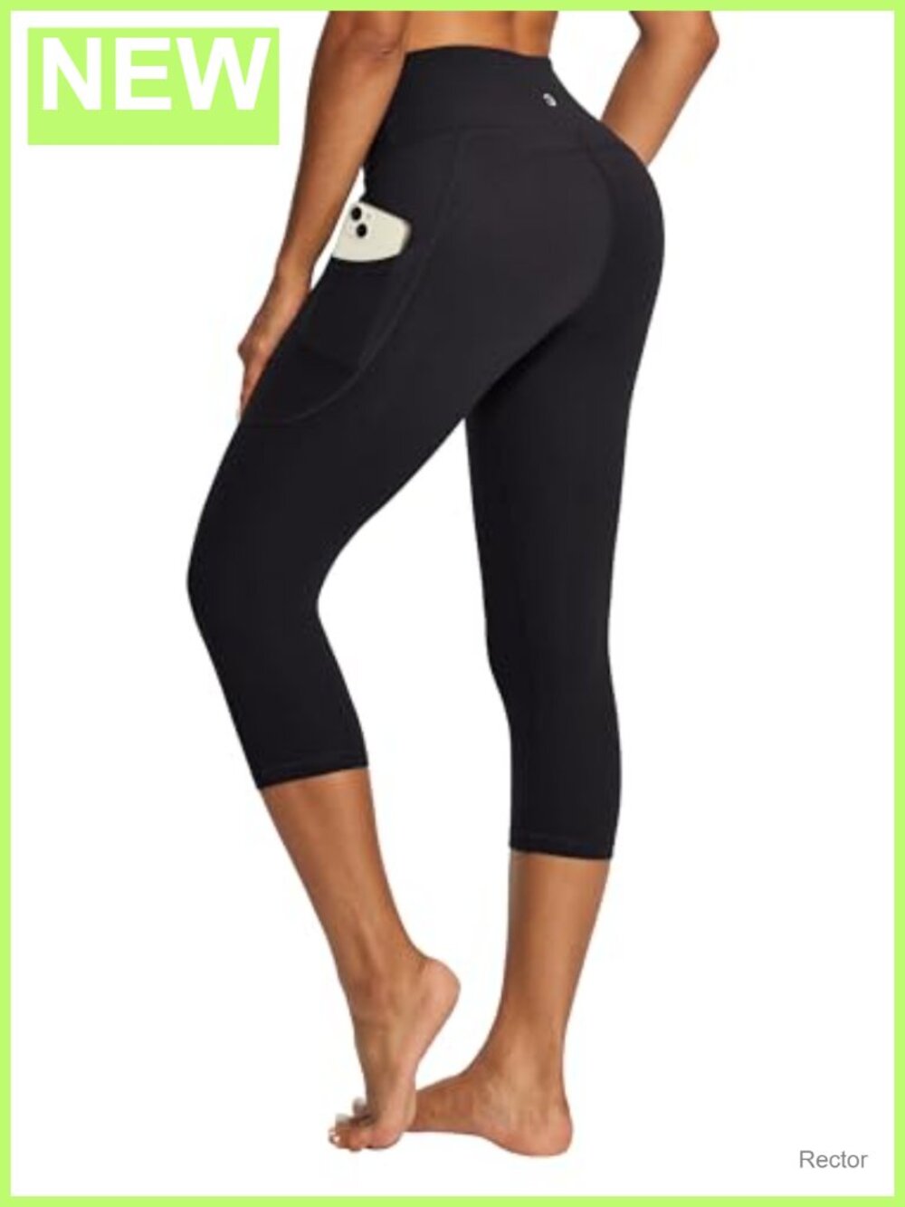 Capri Leggings with Pockets High Waist Tummy Control Yoga Workout Athletic